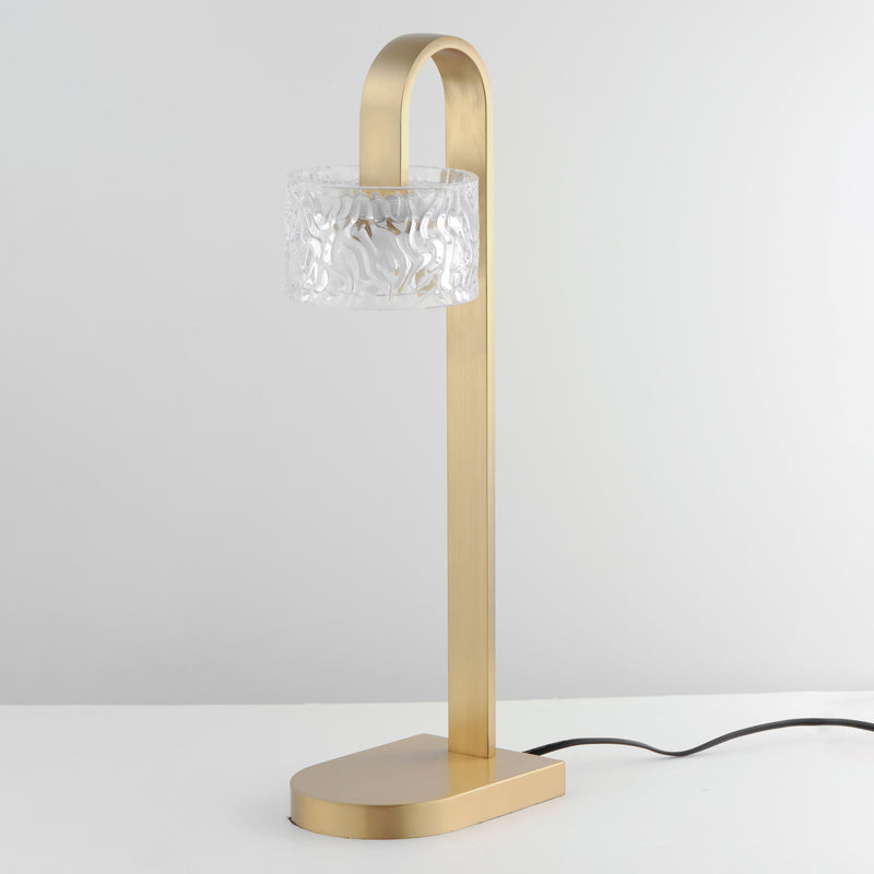 ET2 E11087-124NAB Elysian 1 Light LED Table Lamp | Natural Aged Brass