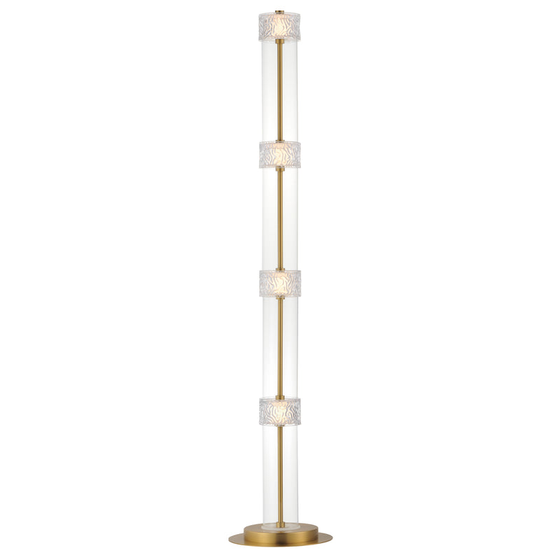 ET2 E11088-124NAB Elysian 4 Light LED Floor Lamp | Natural Aged Brass