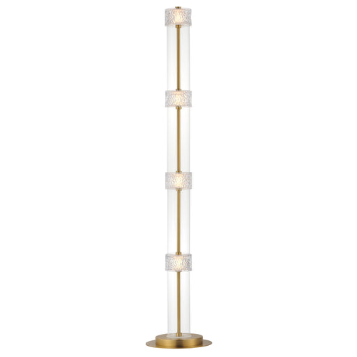 ET2 E11088-124NAB Elysian 4 Light LED Floor Lamp | Natural Aged Brass