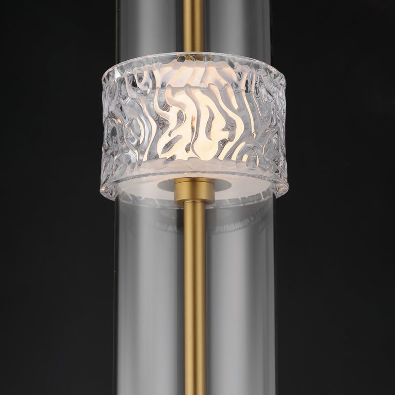 ET2 E11088-124NAB Elysian 4 Light LED Floor Lamp | Natural Aged Brass