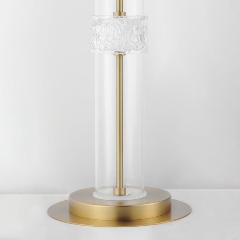 ET2 E11088-124NAB Elysian 4 Light LED Floor Lamp | Natural Aged Brass