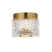 ET2 E11089-124NAB Elysian 1 Light LED Flush Mount | Natural Aged Brass
