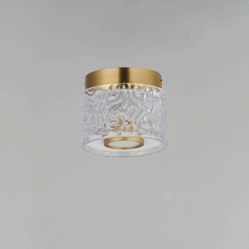 ET2 E11089-124NAB Elysian 1 Light LED Flush Mount | Natural Aged Brass