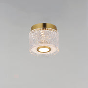ET2 E11089-124NAB Elysian 1 Light LED Flush Mount | Natural Aged Brass