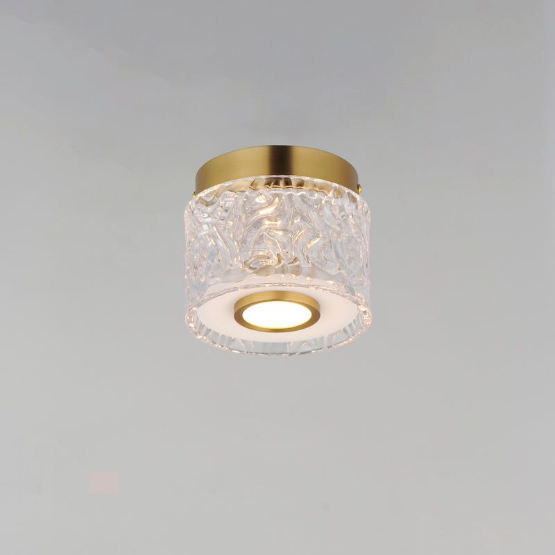 ET2 E11089-124NAB Elysian 1 Light LED Flush Mount | Natural Aged Brass