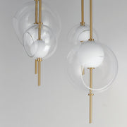 ET2 E11096-10NAB Martini 4 Light LED Pendant | Natural Aged Brass