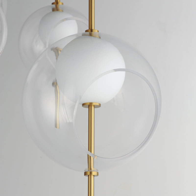 ET2 E11096-10NAB Martini 4 Light LED Pendant | Natural Aged Brass