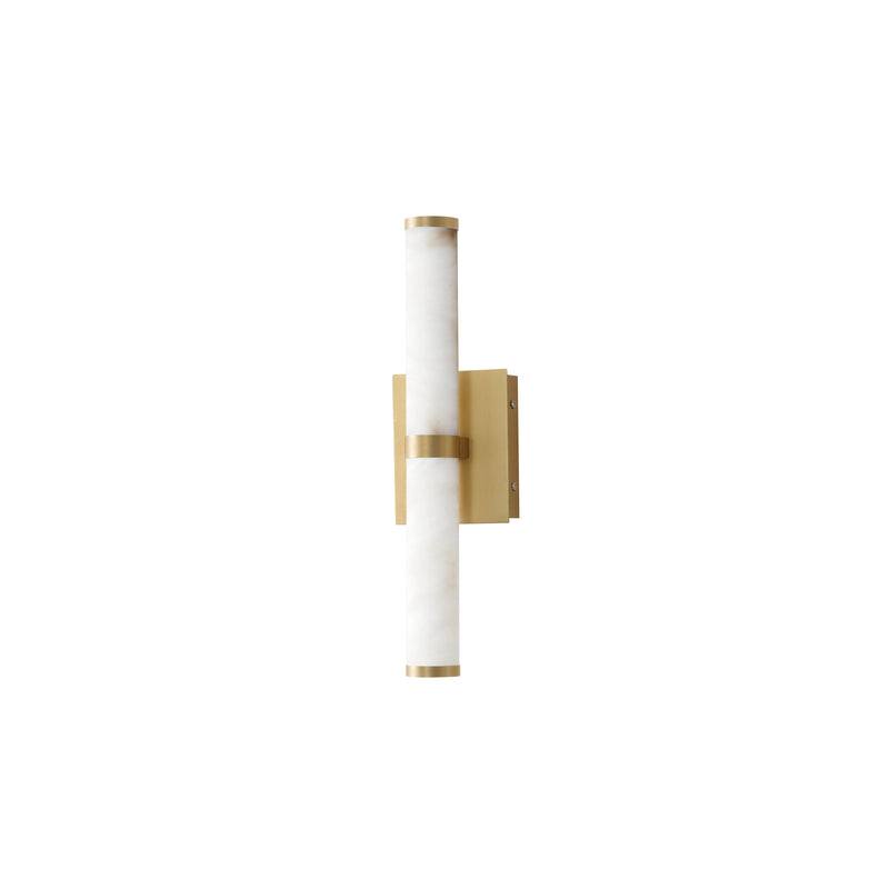 ET2 E11201-WAGLD Aragon 17" Bath Vanity | White Alabaster / Gold