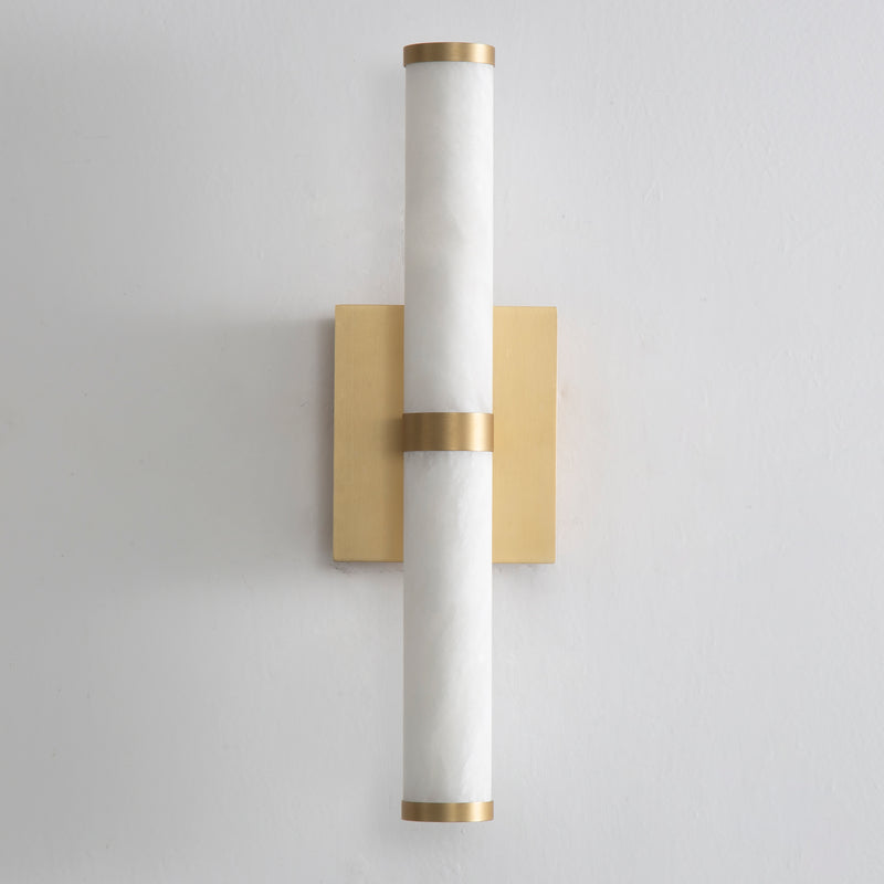 ET2 E11201-WAGLD Aragon 17" Bath Vanity | White Alabaster / Gold