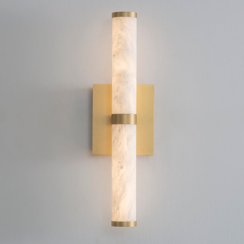 ET2 E11201-WAGLD Aragon 17" Bath Vanity | White Alabaster / Gold