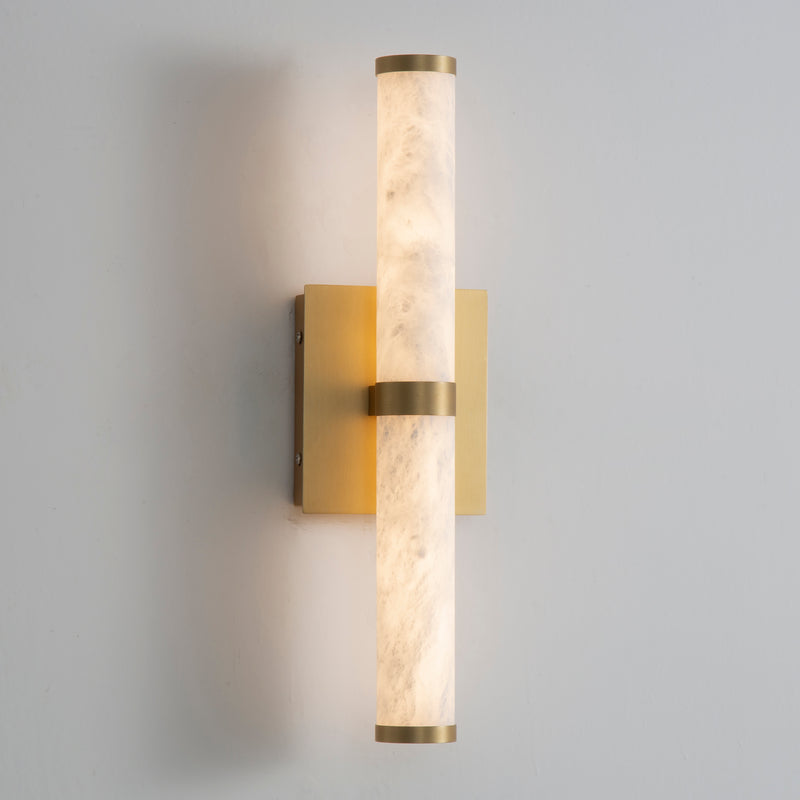 ET2 E11201-WAGLD Aragon 17" Bath Vanity | White Alabaster / Gold