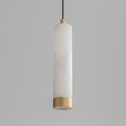 ET2 E11202-WAGLD Aragon 9" LED Pendant | White Alabaster / Gold