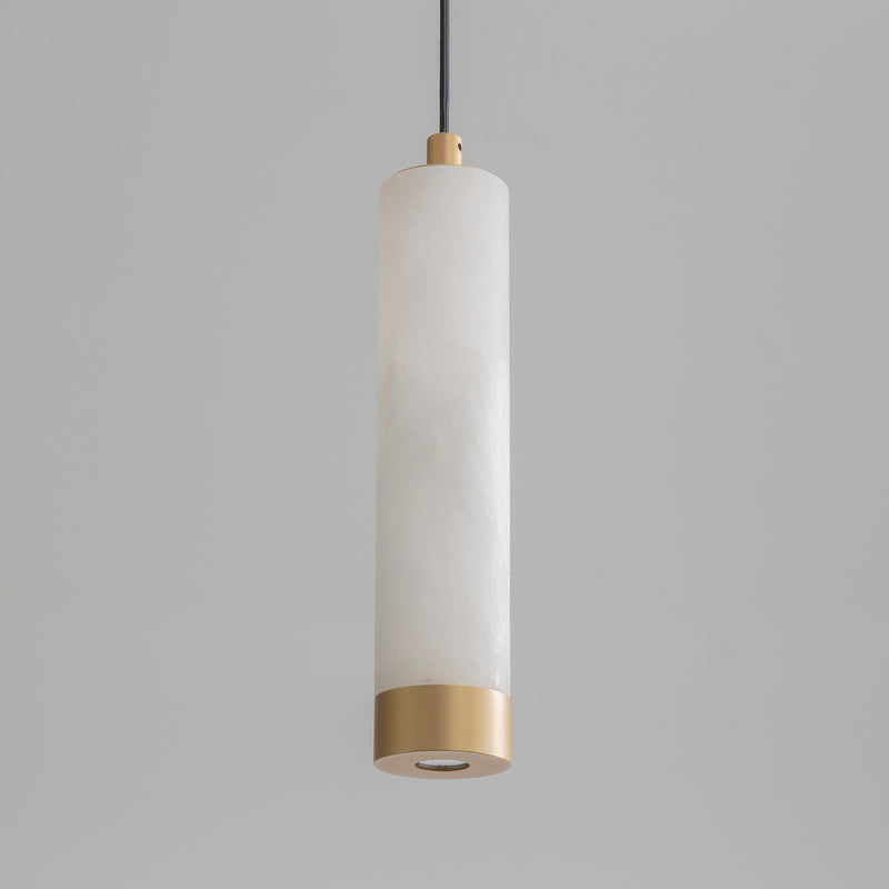 ET2 E11202-WAGLD Aragon 9" LED Pendant | White Alabaster / Gold