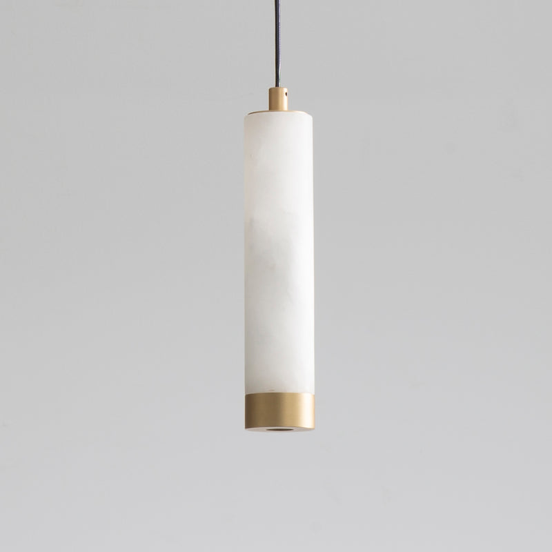 ET2 E11202-WAGLD Aragon 9" LED Pendant | White Alabaster / Gold