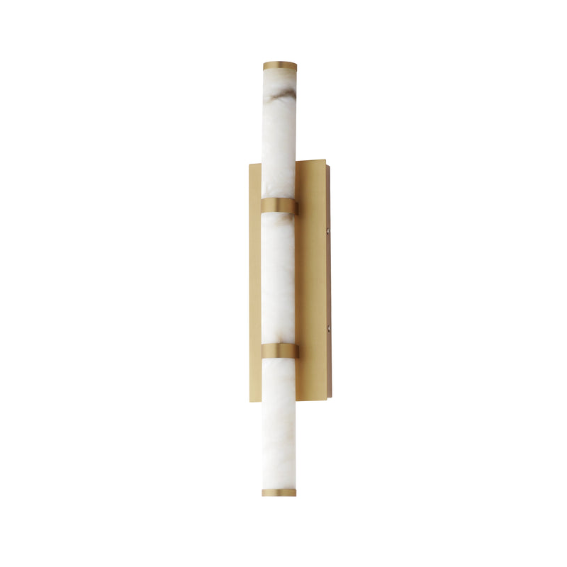 ET2 E11203-WAGLD Aragon 26" Bath Vanity | White Alabaster / Gold