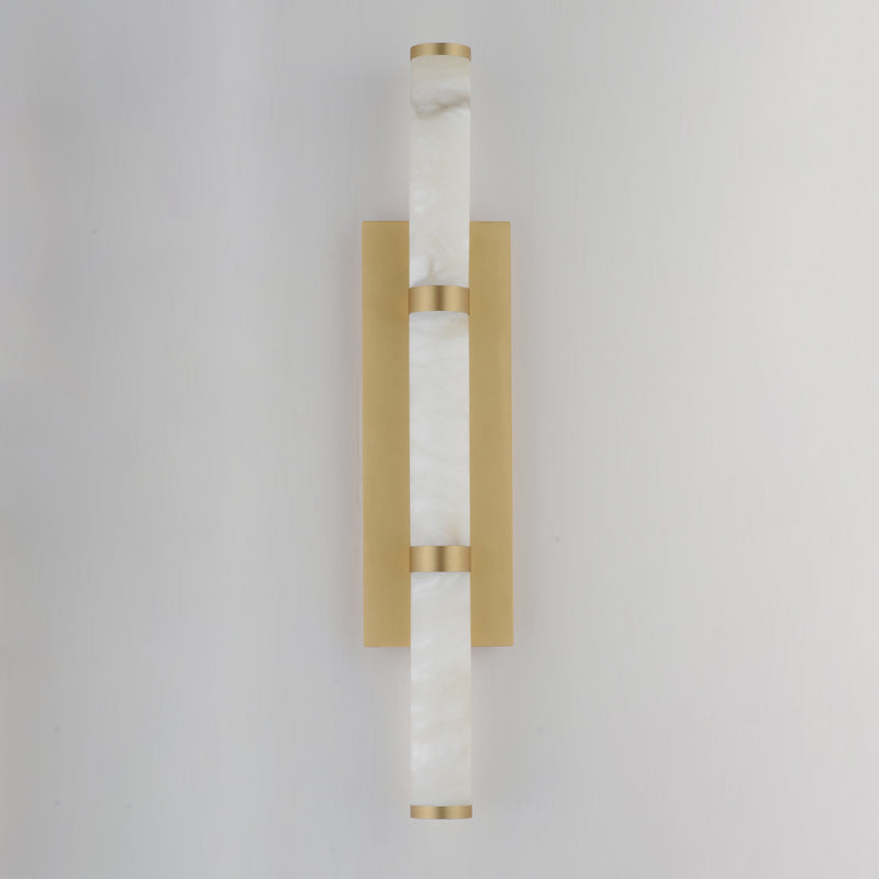 ET2 E11203-WAGLD Aragon 26" Bath Vanity | White Alabaster / Gold