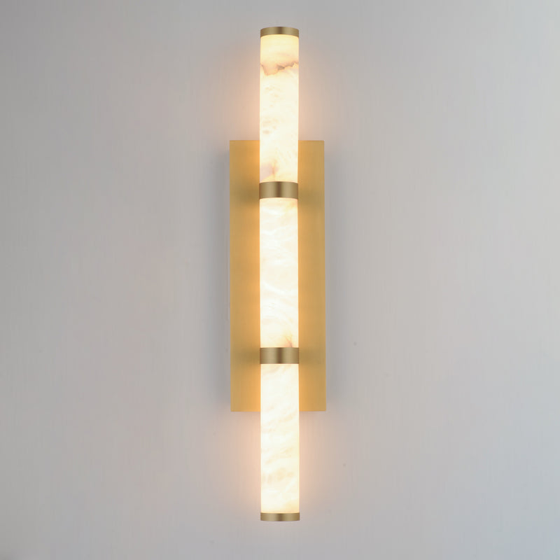 ET2 E11203-WAGLD Aragon 26" Bath Vanity | White Alabaster / Gold