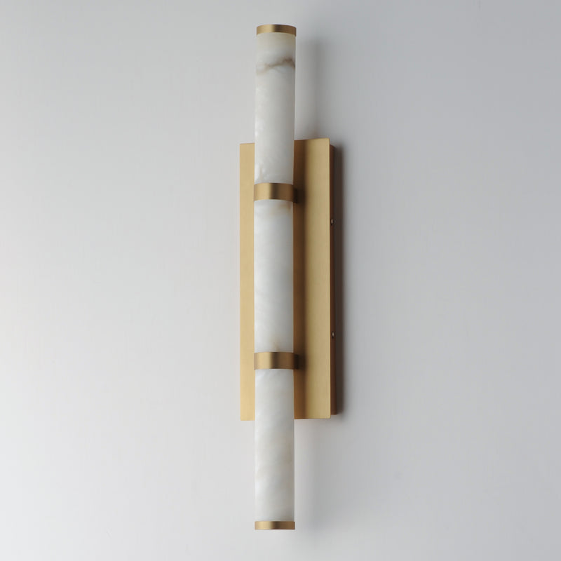 ET2 E11203-WAGLD Aragon 26" Bath Vanity | White Alabaster / Gold