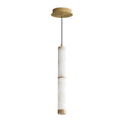 ET2 E11204-WAGLD Aragon 17" LED Pendant | White Alabaster / Gold