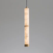 ET2 E11204-WAGLD Aragon 17" LED Pendant | White Alabaster / Gold