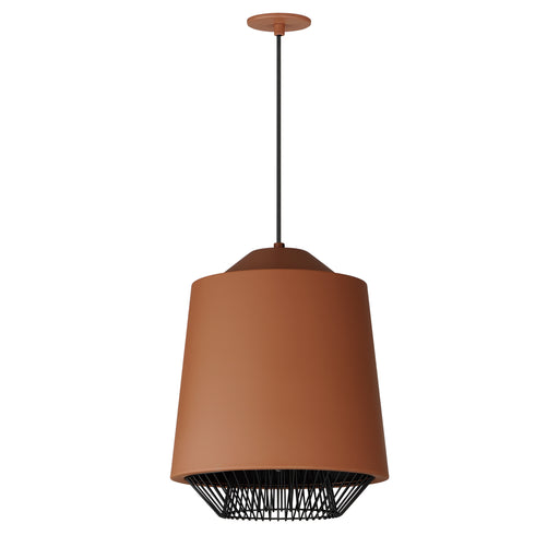 ET2 E11392-BRKBK Phoenix 16" LED Pendant | Brick/Black