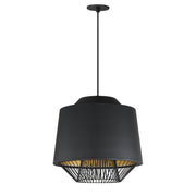 ET2 E11394-BKGLD Phoenix 18.5" LED Pendant | Black / Gold