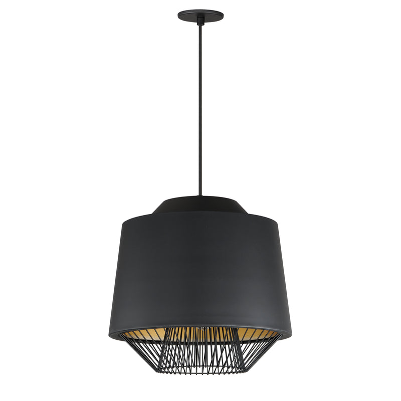 ET2 E11394-BKGLD Phoenix 18.5" LED Pendant | Black / Gold