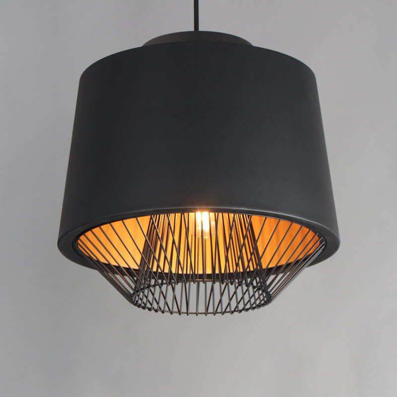 ET2 E11394-BKGLD Phoenix 18.5" LED Pendant | Black / Gold