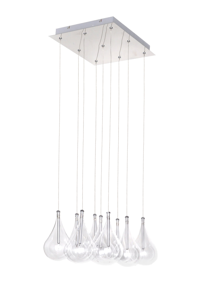 ET2 E20116-18 Larmes 9 Light Pendant | Polished Chrome