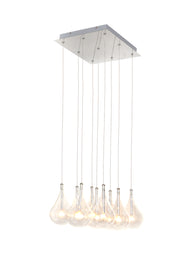 ET2 E20116-18 Larmes 9 Light Pendant | Polished Chrome