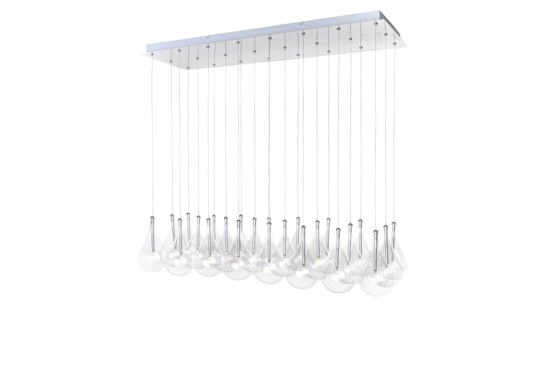 ET2 E20118-18 Larmes 24 Light Pendant | Polished Chrome