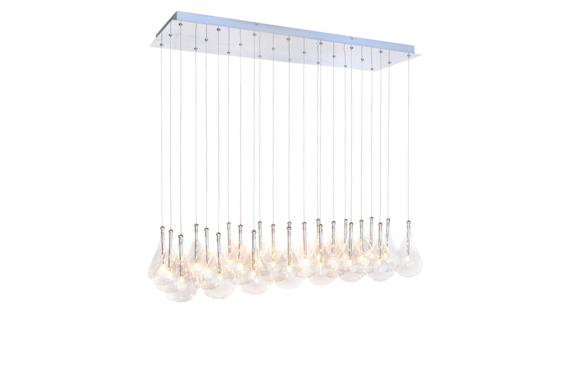 ET2 E20118-18 Larmes 24 Light Pendant | Polished Chrome