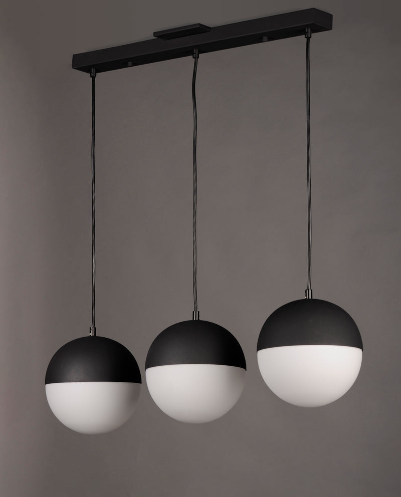 ET2 E20363-92BK Half Moon 3 Light LED Pendant | Black