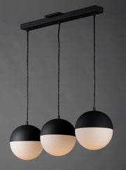 ET2 E20363-92BK Half Moon 3 Light LED Pendant | Black