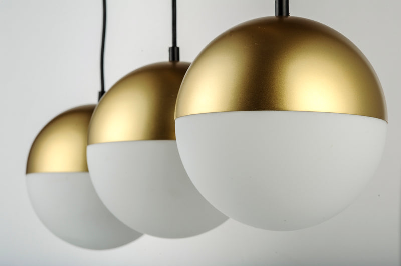 ET2 E20363-92MG Half Moon 3 Light LED Pendant | Metallic Gold