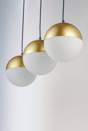 ET2 E20363-92MG Half Moon 3 Light LED Pendant | Metallic Gold