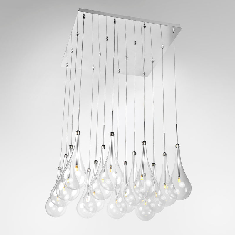 ET2 E20517-18PC Larmes 16 Light LED Pendant | Polished Chrome