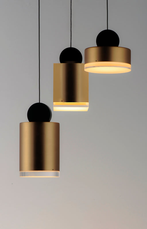 ET2 E20863-75BKGLD Nob 3 Light LED Pendant | Black / Gold
