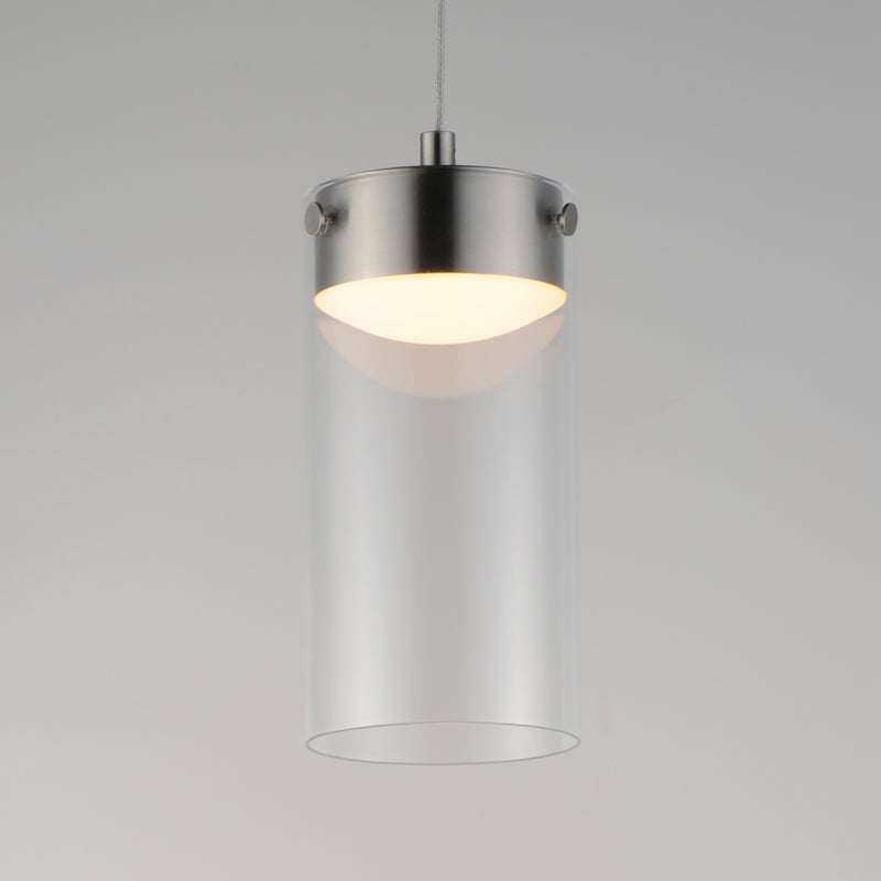 ET2 E21181-18SN Highball Clear LED Mini Pendant | Satin Nickel