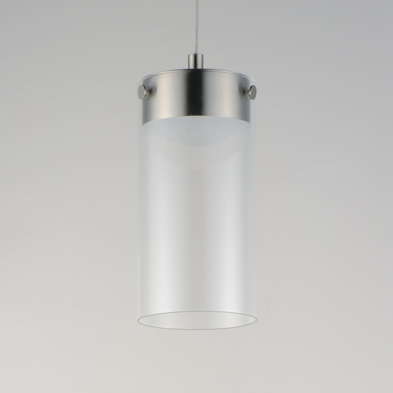 ET2 E21181-18SN Highball Clear LED Mini Pendant | Satin Nickel