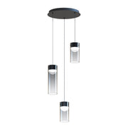 ET2 E21183-142GM Highball Smoke 3 Light LED Pendant | Gunmetal