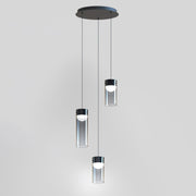 ET2 E21183-142GM Highball Smoke 3 Light LED Pendant | Gunmetal