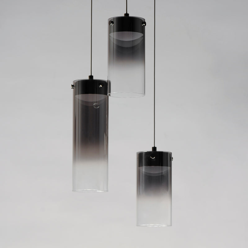 ET2 E21183-142GM Highball Smoke 3 Light LED Pendant | Gunmetal