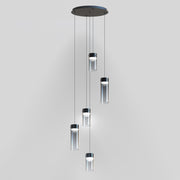 ET2 E21185-142GM Highball Smoke 5 Light LED Pendant | Gunmetal