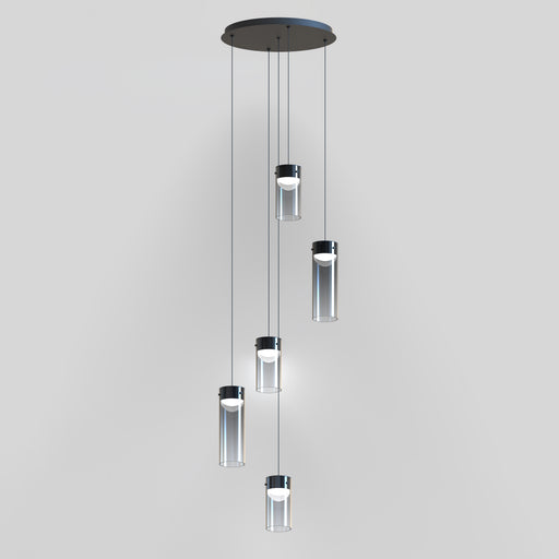 ET2 E21185-142GM Highball Smoke 5 Light LED Pendant | Gunmetal