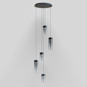 ET2 E21185-142GM Highball Smoke 5 Light LED Pendant | Gunmetal