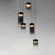 ET2 E21185-142GM Highball Smoke 5 Light LED Pendant | Gunmetal