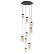 ET2 E21189-05GM Highball Amber 9 Light LED Pendant | Gunmetal