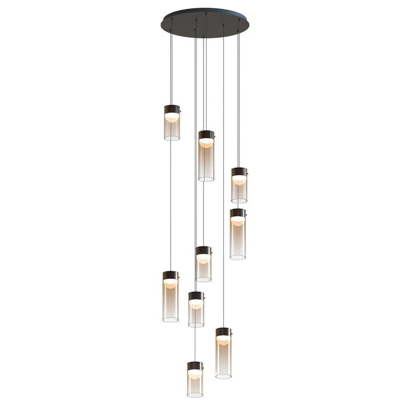 ET2 E21189-05GM Highball Amber 9 Light LED Pendant | Gunmetal