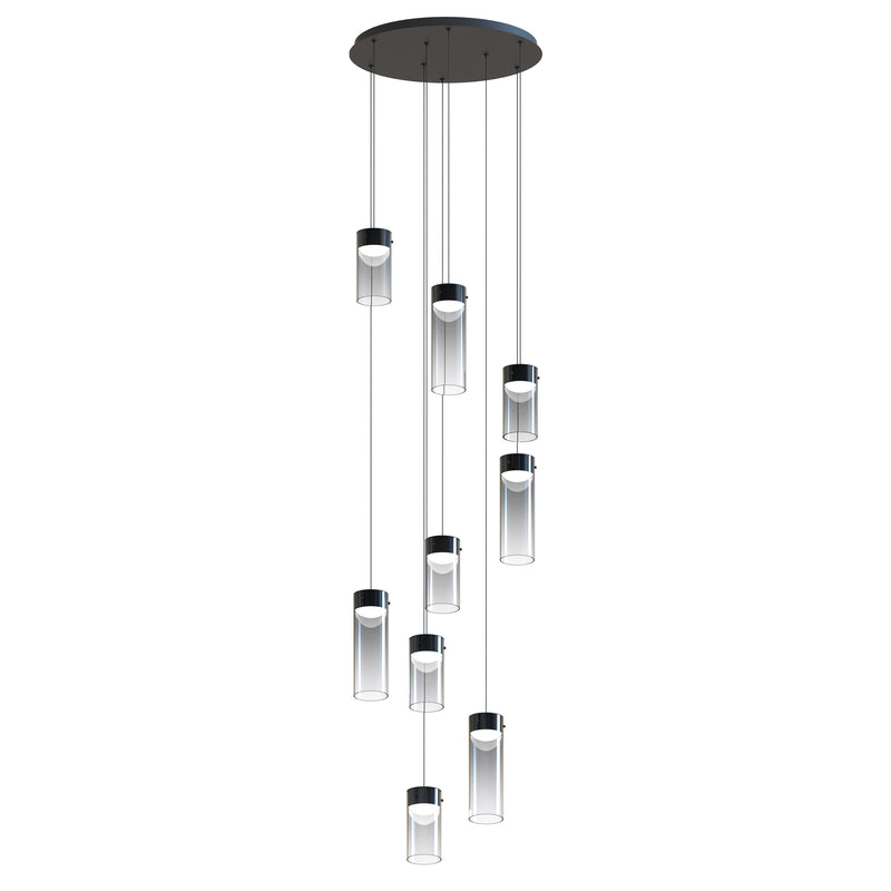 ET2 E21189-142GM Highball Smoke 9 Light LED Pendant | Gunmetal